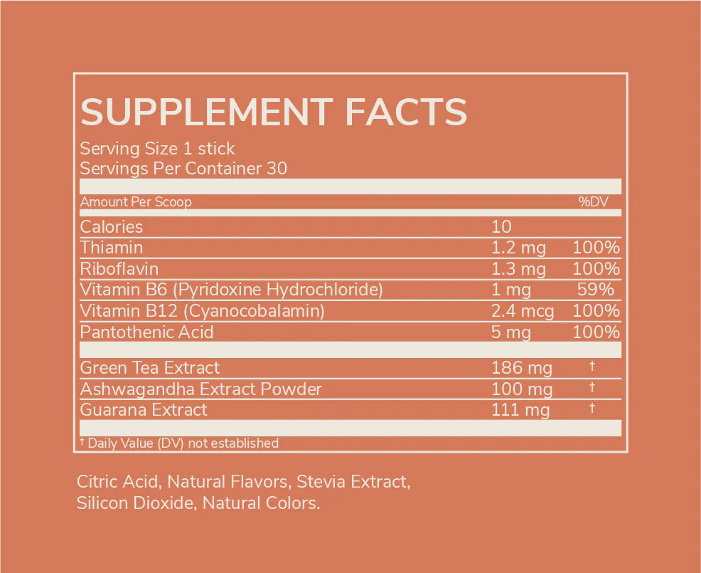wake stick packs - liiv organics
